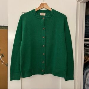 Green Women's Cardigan Sweater